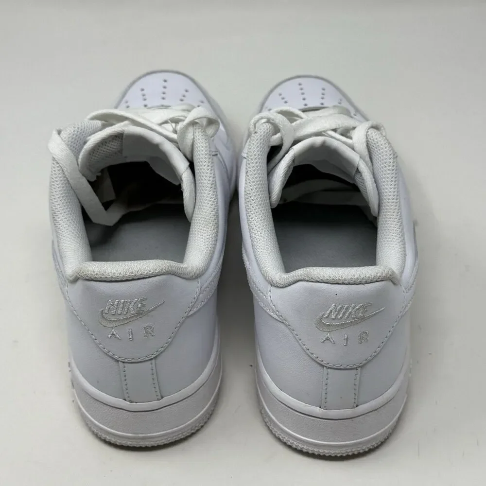 Nike Air Force 1 '07 Low Womens 9.5 Triple White Leather Athletic Shoes Sneakers - Picture 10 of 16